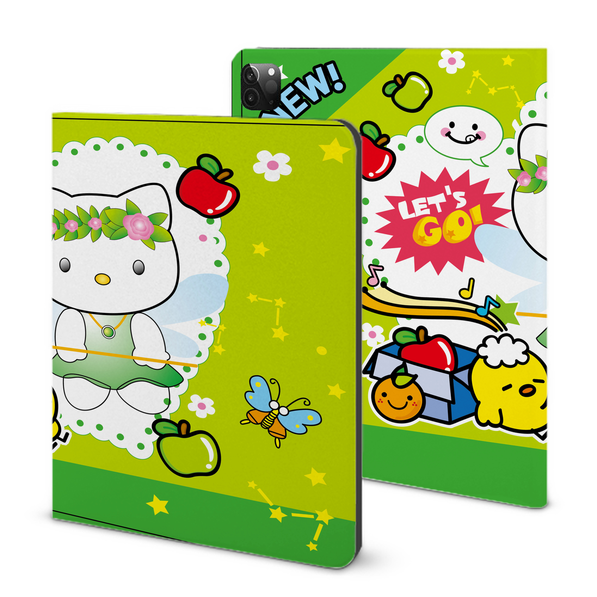 （画像用） Hello Kitty ハローキティ IPadケース ペンホルダー付き ブックスタイルデザイン
